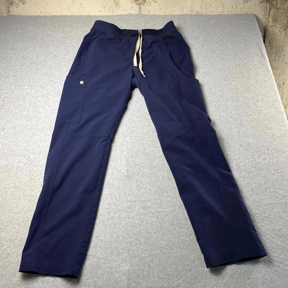 FIGS Axim Pants Cargo Scrub Navy Blue Mens Size Medium Healthcare Nurse Elastic